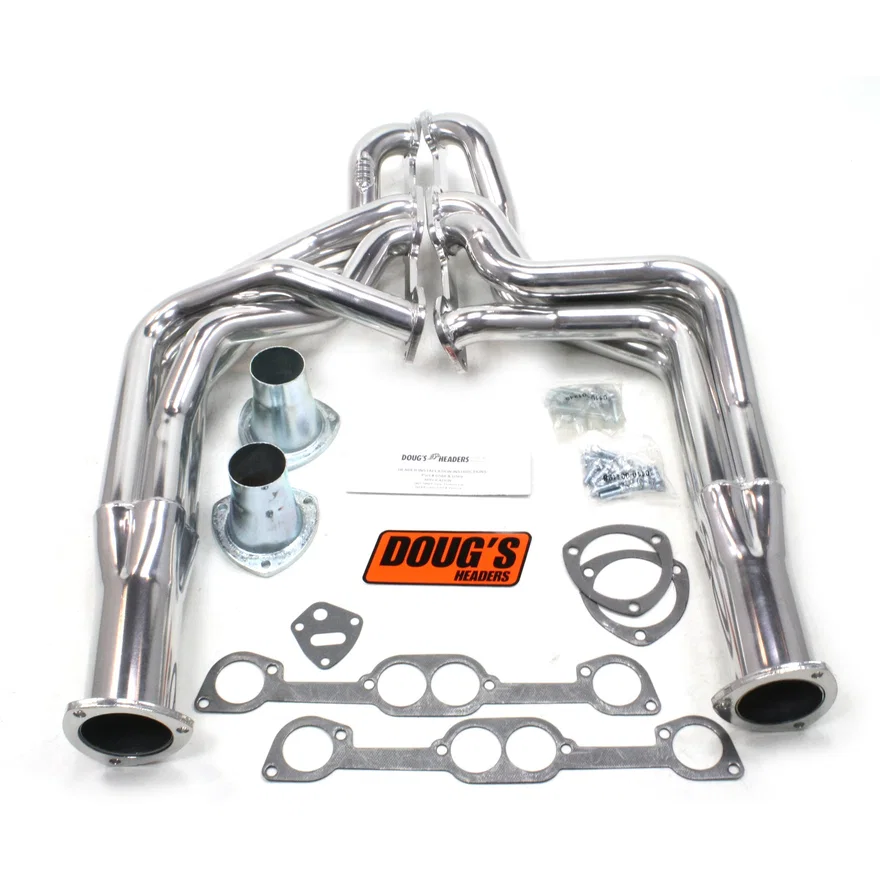 Long Tube Header 455 W/HO/SD/Ram Air Heads only 1 7/8" Primary 3 1/2" Collector Silver Ceramic Coated for 1967-1969 Pontiac Firebird