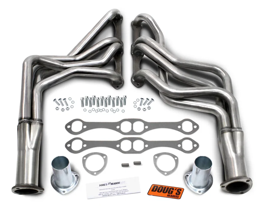 304 Stainless Long Tube Header 67-87 GM F, G, & A Body 265-400 SBC 1 5/8" Primary 3" Collector for Chevrolet, GMC and Pontiac