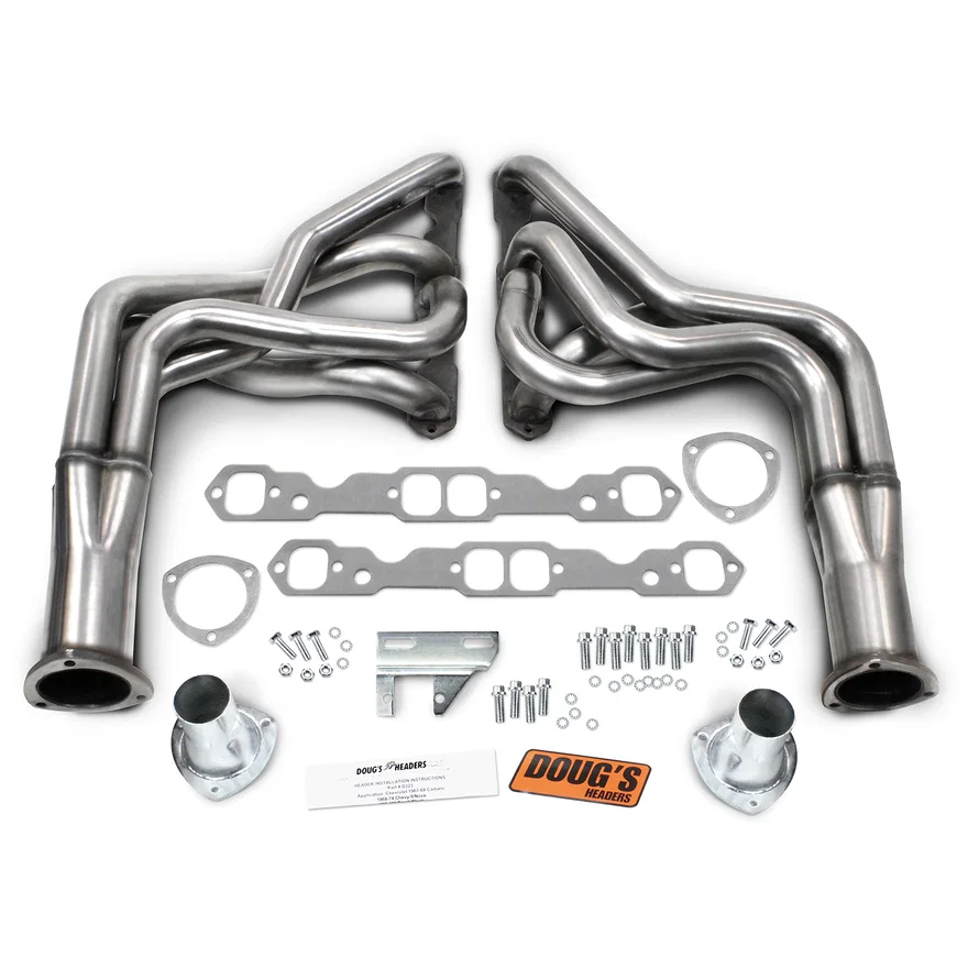 304 Stainless Long Tube Header 67-69 F Body/68-74 X Body 265-400 SBC 1 7/8" Primary 3 1/2" Collector for Chevrolet and Pontiac