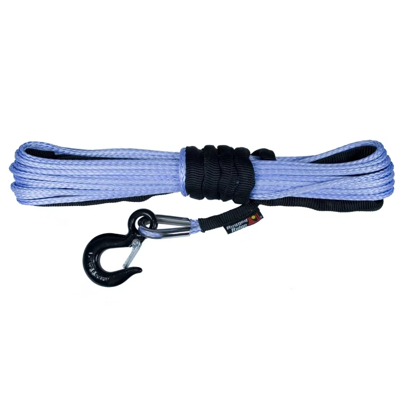 Rugged Ridge 15102.31, Synthetic Winch Line Blue 1/4in X 50 feet