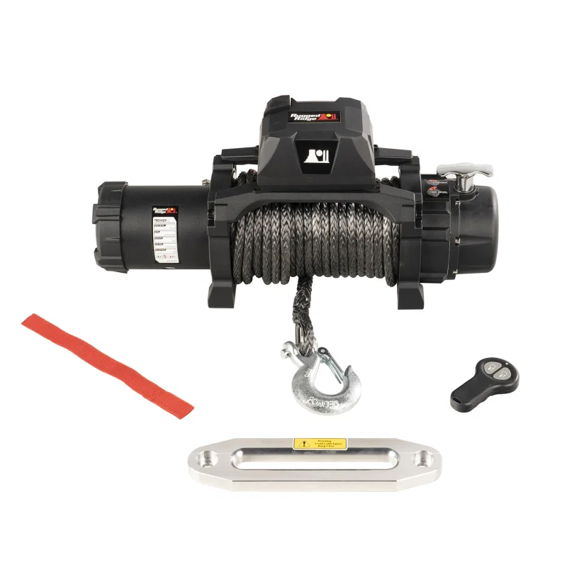 Rugged Ridge 15100.25, Trekker S12.5 Winch 12500lb Rope Wireless