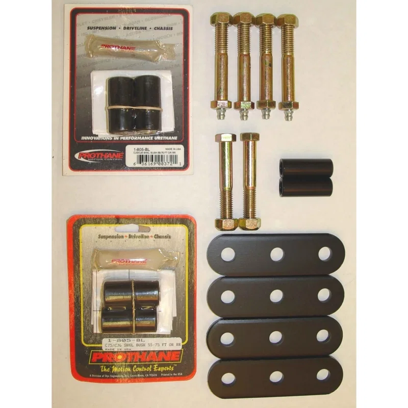 Rugged Ridge 18265.03, HD Front & Rear Leaf Spring Shackles 55-75 CJ for Jeep