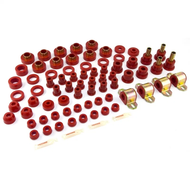 Rugged Ridge 18350.03, Polyurethane Bushing Kit Red 80-86 CJ for Jeep