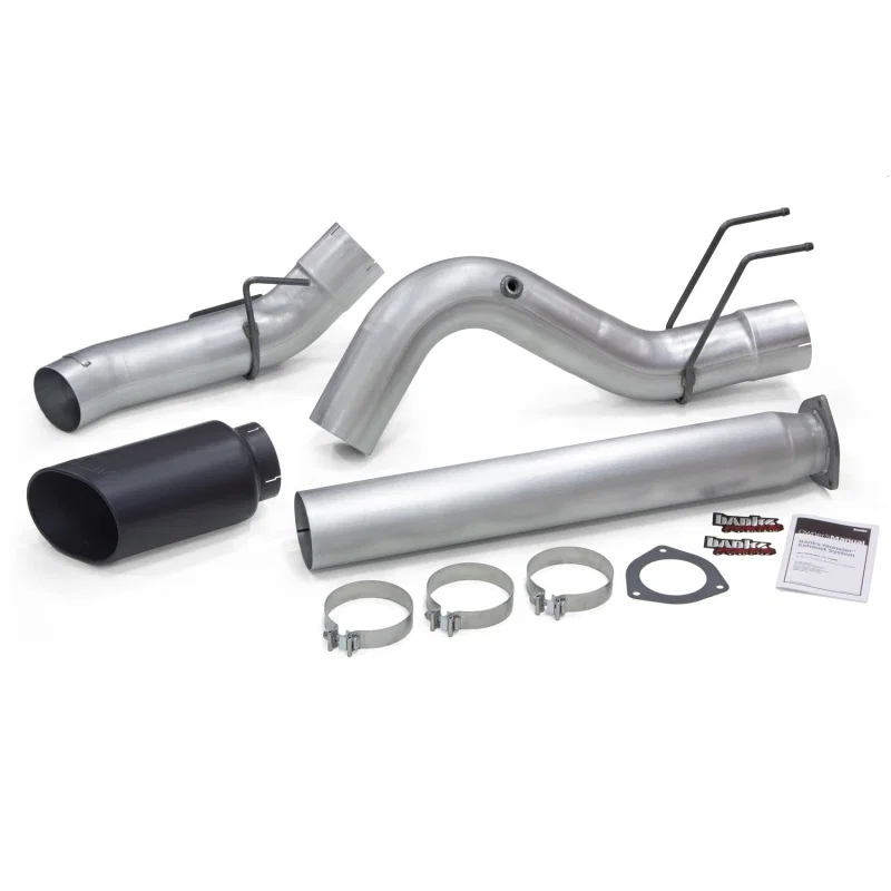 Banks Power 49795-B, 2017 Ford 6.7L 5in Monster Exhaust System - Single Exhaust w/ Black Tip