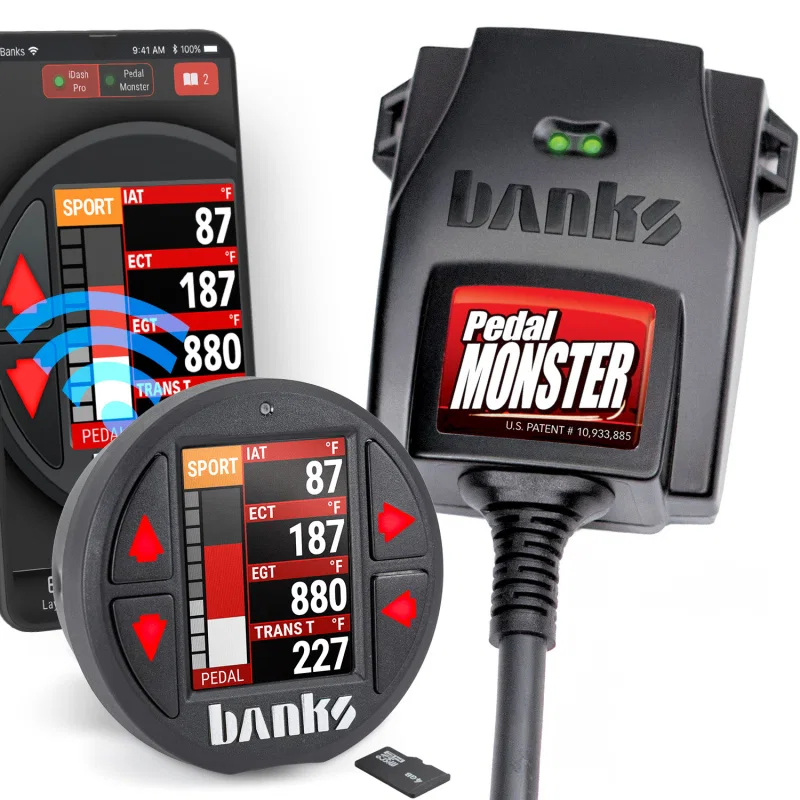 Banks Power 64313-CP, Pedal Monster Kit Molex MX64 6 Way With iDash Data Pro 07-19 RAM and 11-20 FORD 6.7L