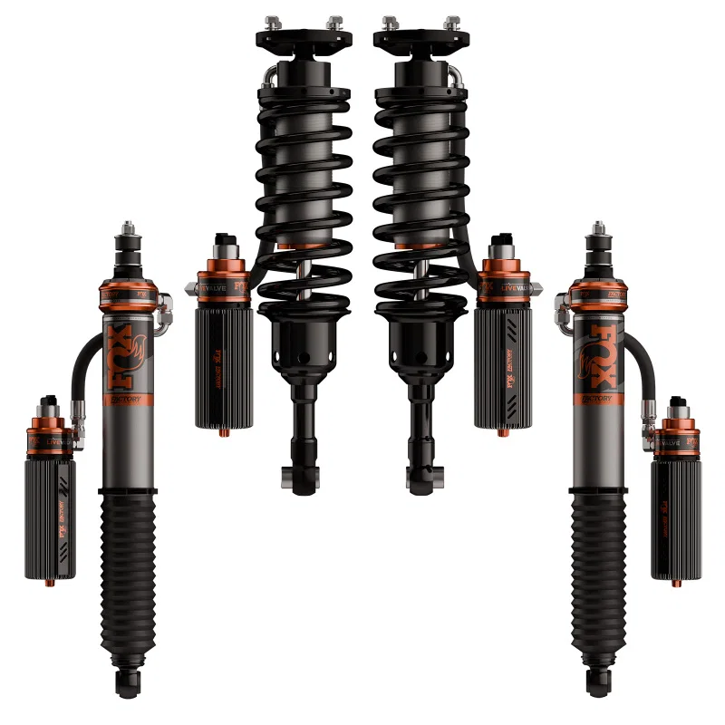 FOX 883-06-259, 2024+ Toyota Tacoma 3.2 Factory Race Live Valve Internal Bypass Coilover Kit - 2-3in Lift