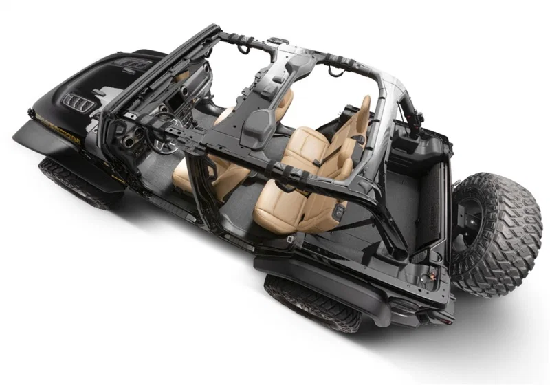 BedRug BTJL18F2, 18-23 Jeep JL 2-Door 2pc Front Floor BedTred Kit
