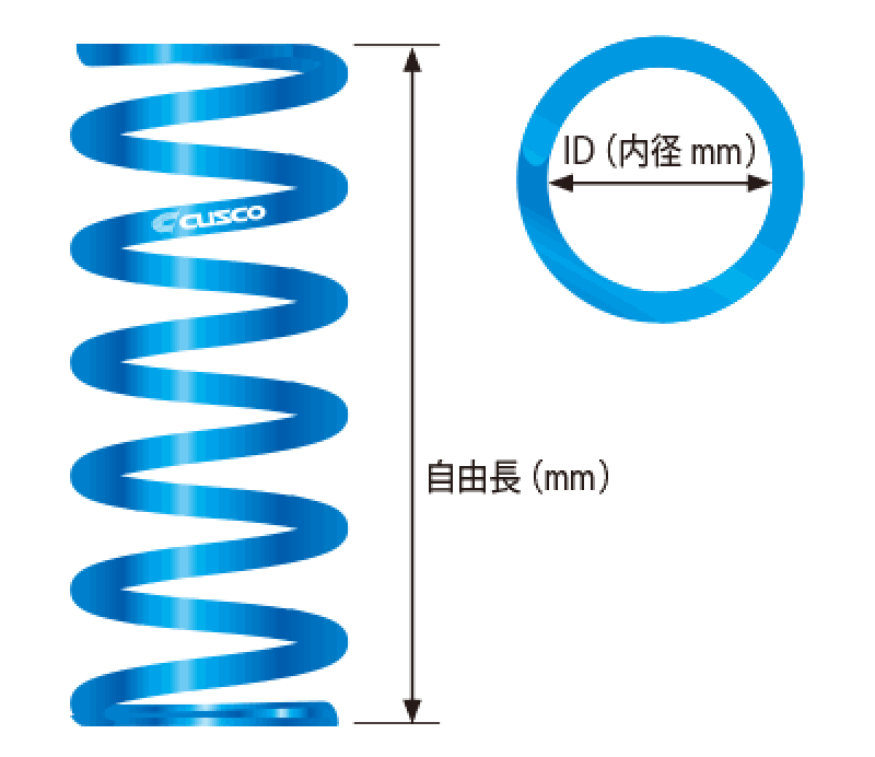 Cusco 065 180 05E, Coil Spring ID 65m - L 180mm- Blue