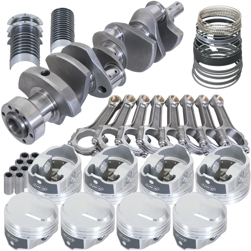 Eagle 18326L070, Chevy 454 1Pc 4.000in Crank 6.135in I-Beam Rods 43cc Dome 4.320in Pistons Rotating Assembly
