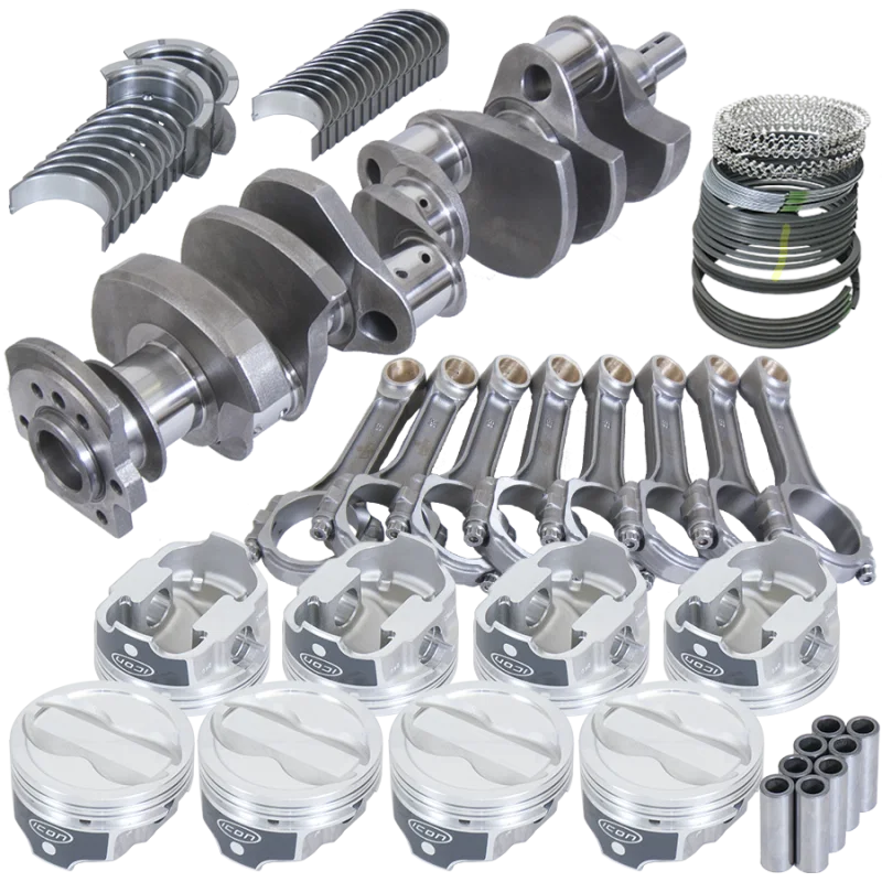 Eagle 13323000, Chevy 350 3.750in Crank 6.000in I-Beam Rods -18cc 4.000in Pistons Rotating Assembly
