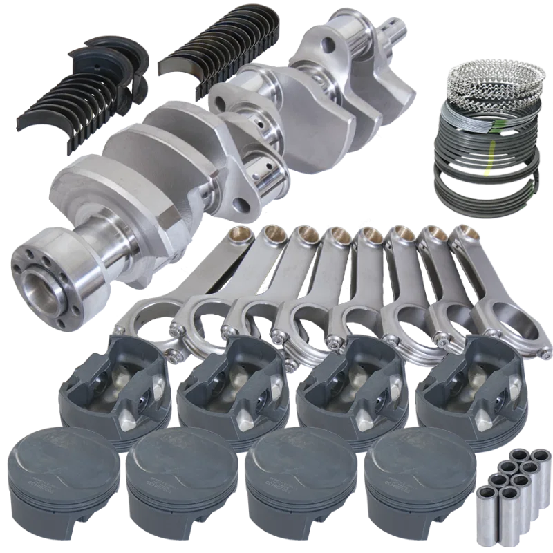 Eagle 12136040, Chevy LT1 350 1Pc 3.750in Crank 6.000in H-Beam 11cc Dome 4.040in Pistons Rotating Assembly