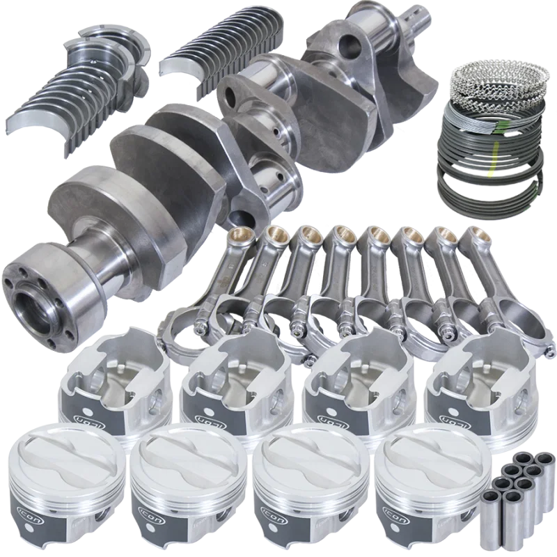 Eagle 13574L040, Chevy LT1350 1Pc 3.750in Crank 5.700in I-Beam Rods -18cc 4.040in Pistons Rotating Assembly