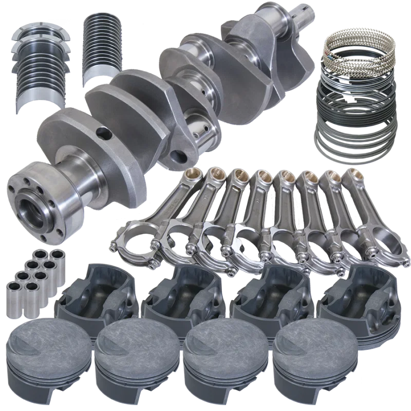 Eagle 18020L070, Chevy 454 1Pc 4.250in Crank 6.385in I-Beam Rod -3cc Flat Top 4.320in Pistons Rotating Assembly