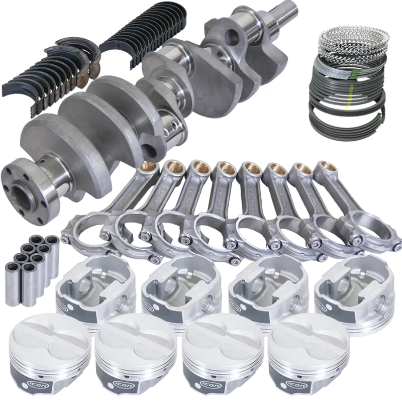 Eagle 64251060, Ford 289/302 3.250in Crank 5.400in I-Beam Rod -11cc Flat Top 4.060in Pistons Rotating Assembly