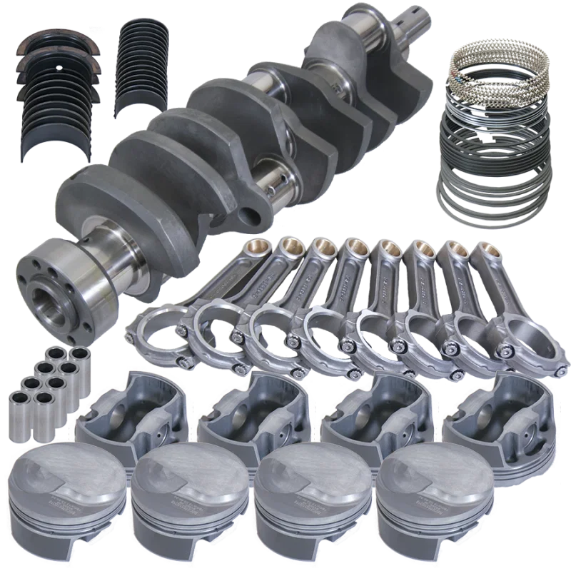 Eagle 61113070, Chevy 454 1Pc 4.250in Crank 6.385in I-Beam Rods 18cc Dome 4.320in Pistons Rotating Assembly