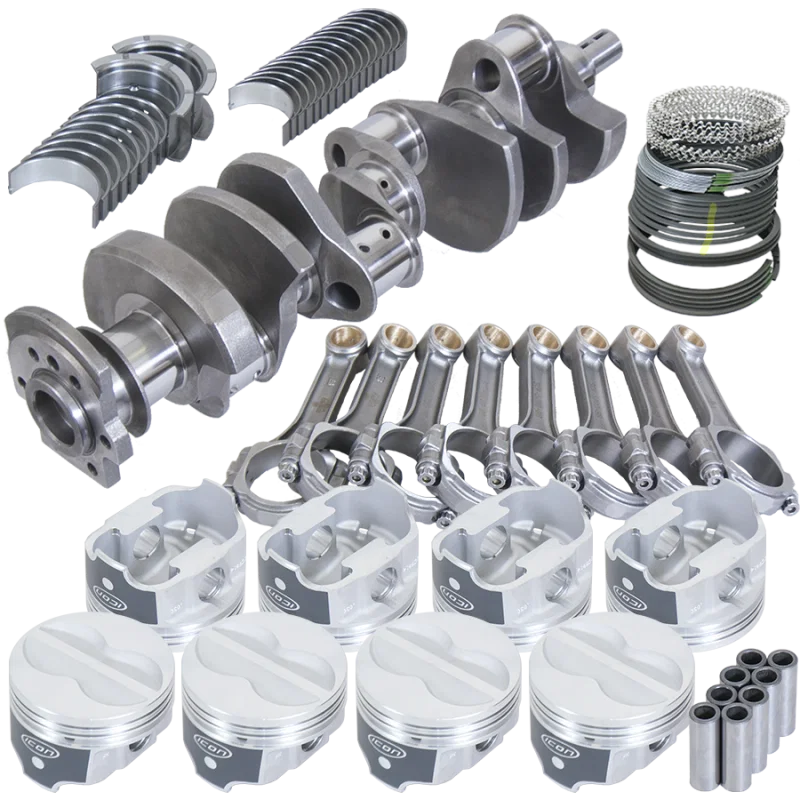Eagle 13013030, Chevy 350 3.750in Int Balance Crank 5.700in I-Beam Rod -10cc 4.030in Pistons Rotating Assembly
