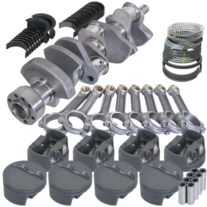Eagle 62103030, Chevy LT1 350 1Pc 3.480in Crank 6.000in I-Beam Rods -5cc 4.030in Pistons Rotating Assembly