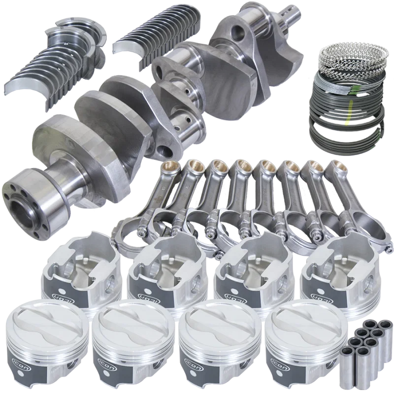 Eagle 13324L060, Chevy LT1350 1Pc 3.750in Crank 5.700in I-Beam Rods -18cc 4.060in Pistons Rotating Assembly