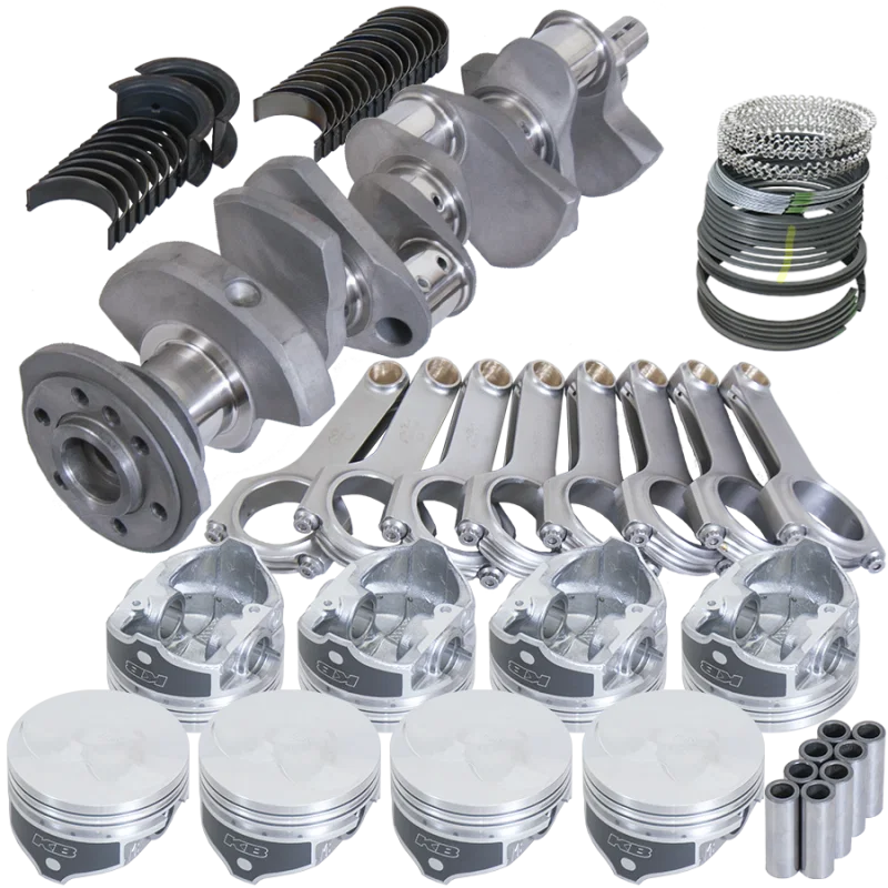 Eagle 12311L060, Chevy LT1 350 1Pc 3.480in Crank 6.000in H-Beam -3.7cc 4.060in Pistons Rotating Assembly