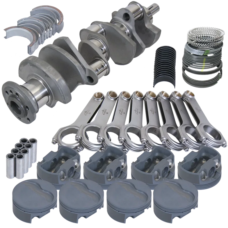 Eagle 515044185, Pontiac 455 4.500in Crank 6.800in H-Beam -6cc Flat Top 4.185in Pistons Rotating Assembly