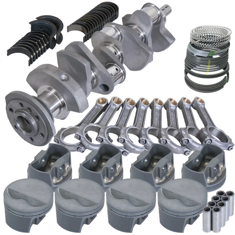 Eagle 62001030, Chevy 350 3.480in Crank 5.700in I-Beam Rods -5cc Flat Top 4.030in Pistons Rotating Assembly