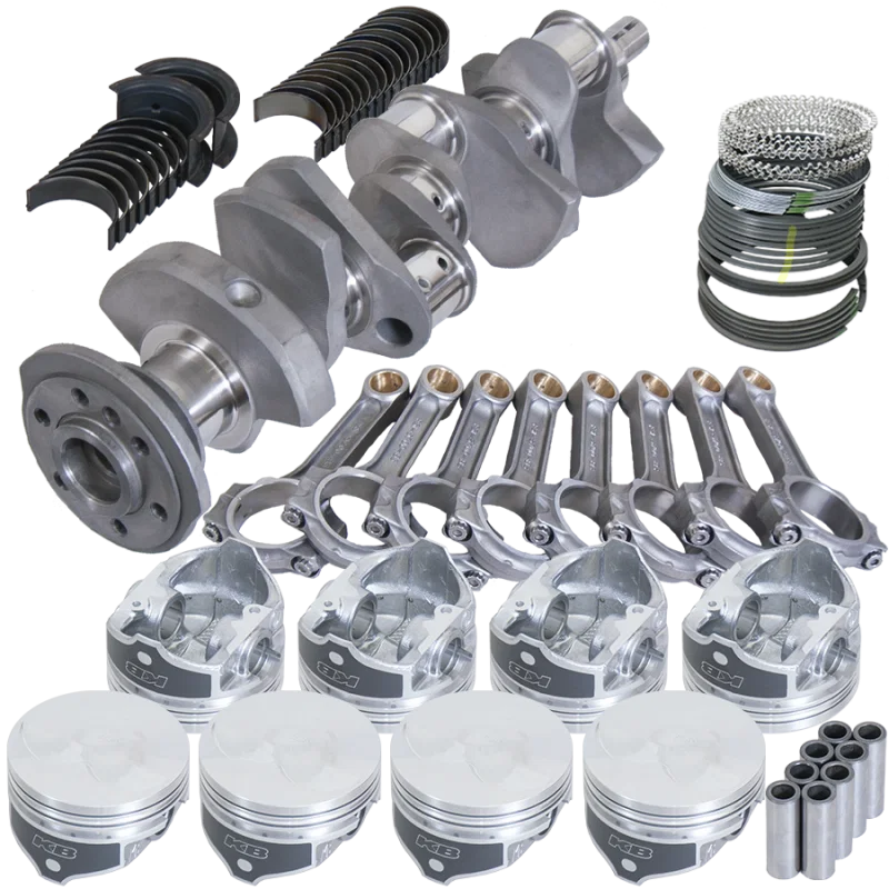 Eagle 62005040, Chevy 350 2Pc 3.480in Crank 6.000in I-Beam Rod -7cc Flat Top 4.040in Pistons Rotating Assembly