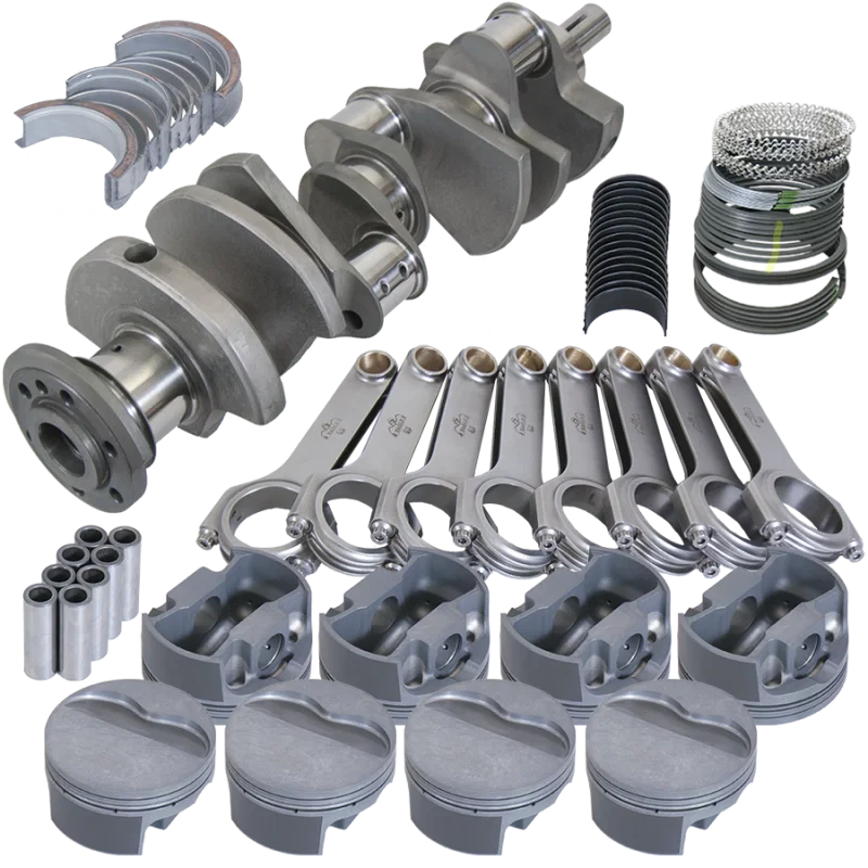 Eagle 515004155, Pontiac 400 4.250in Crank 6.800in H-Beam -6cc Flat Top 4.155in Pistons Rotating Assembly