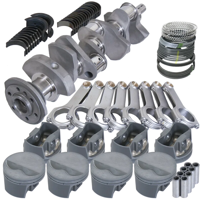 Eagle 12001060, Chevy 350 3.480in Crank 5.700in H-Beam -5cc Flat Top 4.060in Pistons Rotating Assembly
