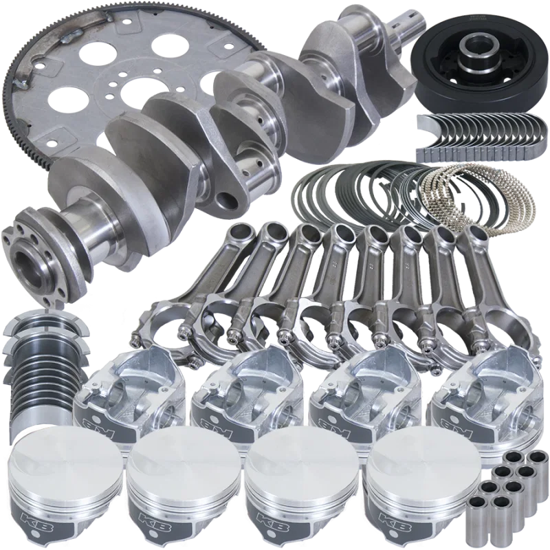 Eagle B18021000, Chevy 454 4.250in Crank 6.385in I-Beam Rods -3cc Flat Top 4.250in Pistons Balanced Assembly