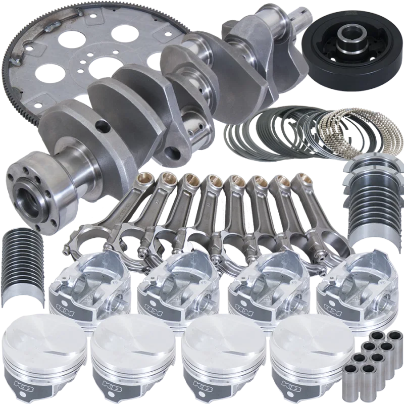 Eagle B18023L070, Chevy 454 1Pc 4.250in Crank 6.385in I-Beam Rods 17cc Dome 4.320in Pistons Balanced Assembly