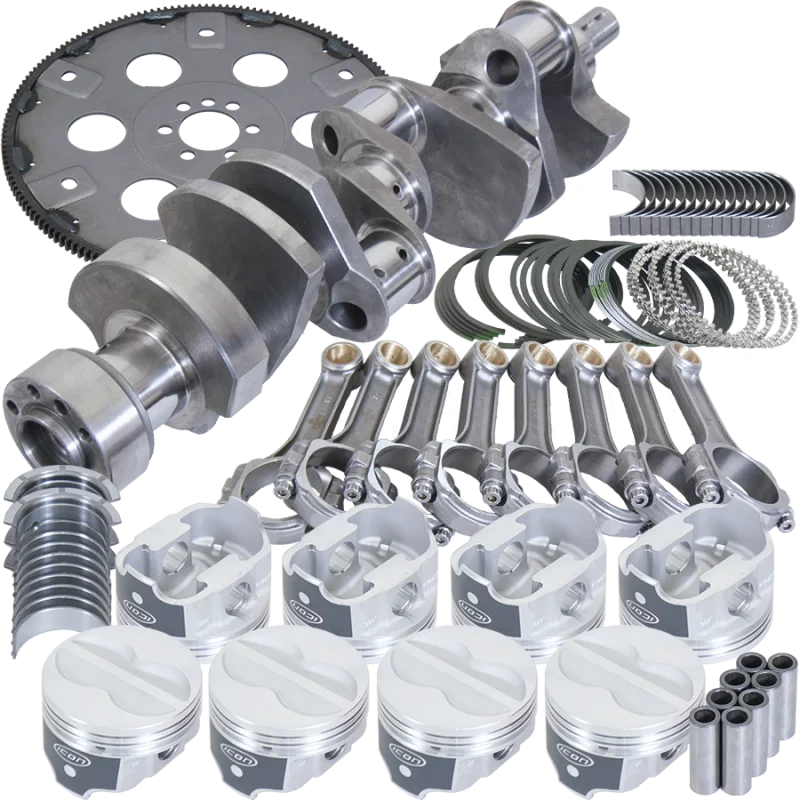 Eagle B13559L03068, Chevy 350 1Pc 3.750in Crank 5.700in I-Beam Rods -10cc 4.030in Pistons Balanced Assembly