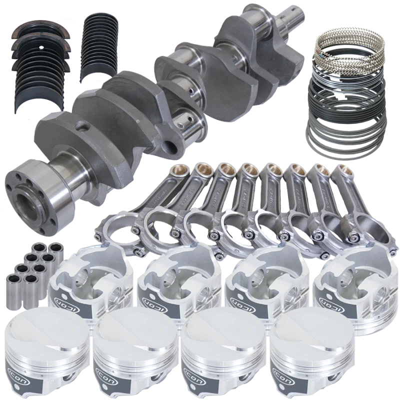 Eagle 61322L100, Chevy 454 1Pc 4.000in Crank 6.135in I-Beam Rods 18cc Dome 4.350in Pistons Rotating Assembly