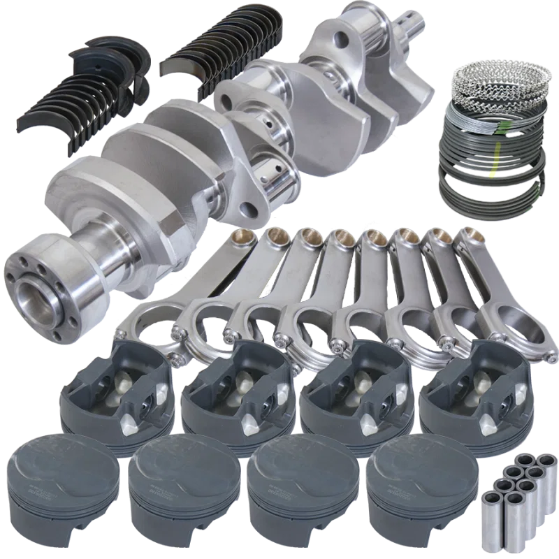 Eagle 12112060, Chevy LT1 350 1Pc 3.750in Crank 6.000in H-Beam 6cc Dome 4.060in Pistons Rotating Assembly