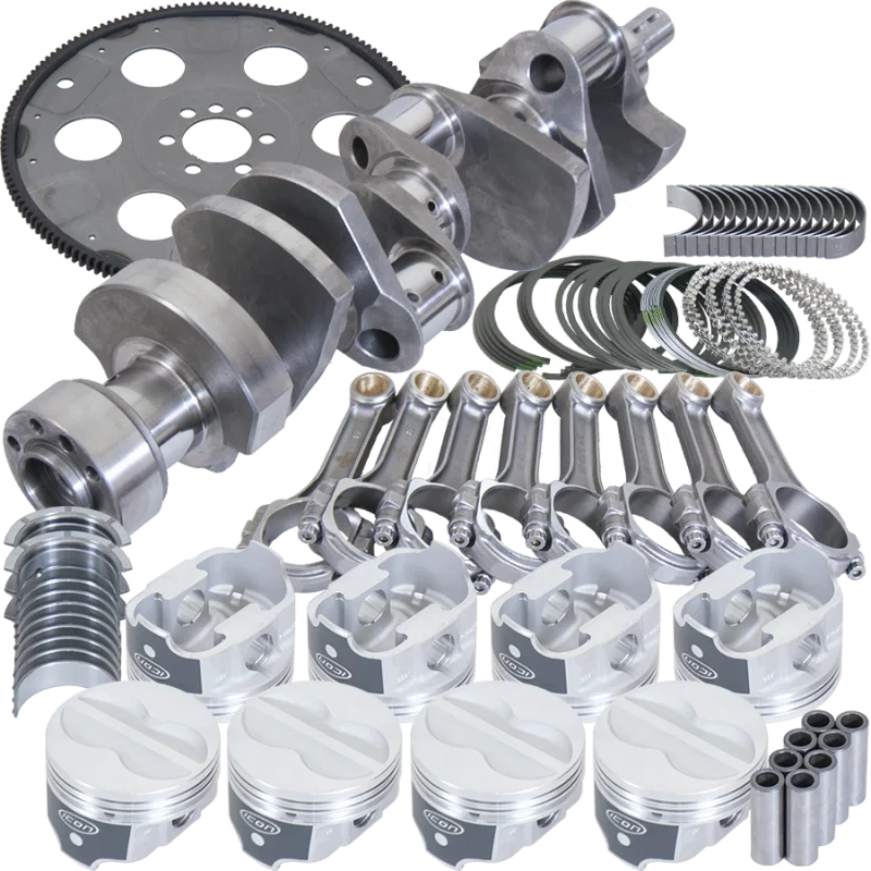 Eagle B13559L03053, Chevy 350 1Pc 3.750in Crank 5.700in I-Beam Rods -10cc 4.030in Pistons Balanced Assembly