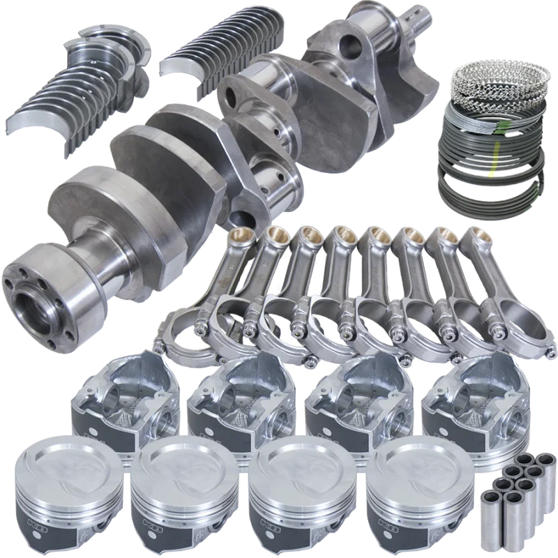 Eagle 13554L030, Chevy LT1350 1Pc 3.750in Crank 5.700in I-Beam Rods -18cc 4.030in Pistons Rotating Assembly