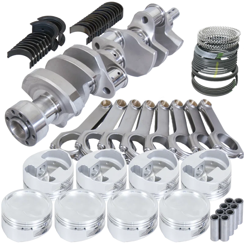 Eagle 36130030, Chevy 350 1Pc 3.750in Crank 6.000in H-Beam -28cc 4.030in Pistons Rotating Assembly