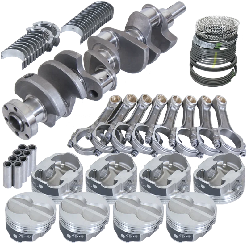 Eagle 16323040, Ford 289/302 3.400in Crank 5.400in I-Beam Rod -11cc Flat Top 4.040in Pistons Rotating Assembly