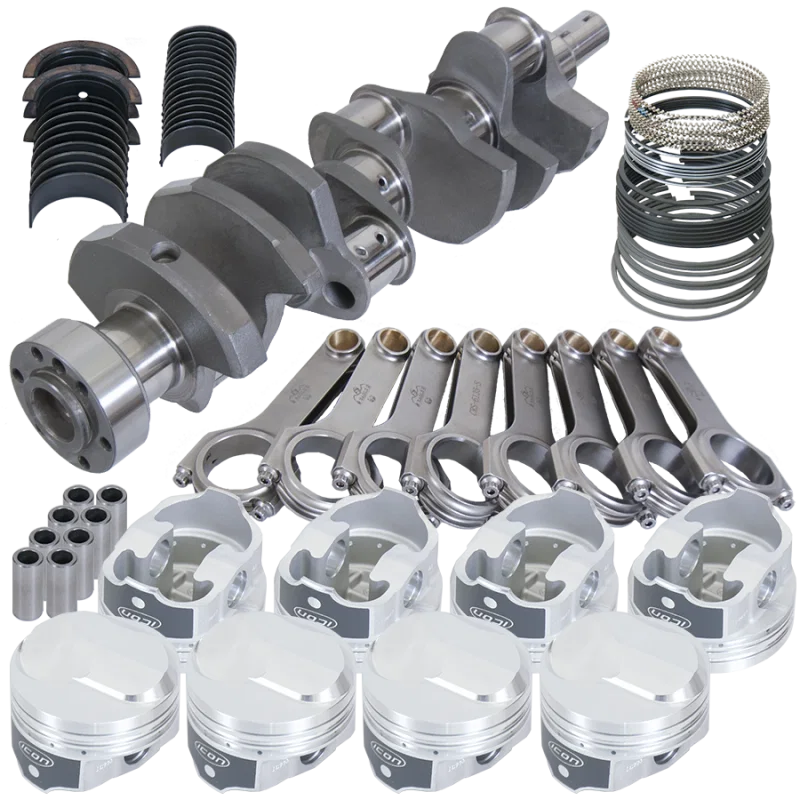 Eagle 11325L000, Chevy 454 1Pc 4.000in Crank 6.135in H-Beam 38cc Dome 4.250in Pistons Rotating Assembly