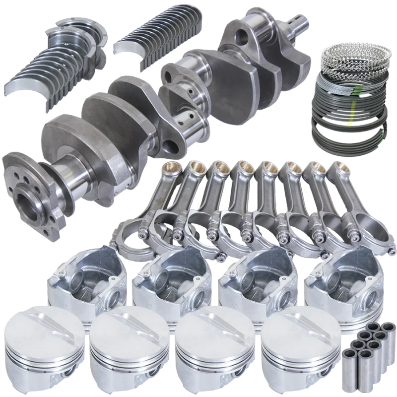 Eagle 13055L030, Chevy 350 1 Pc Rear Seal 4.03in Bore 3.75in Stroke + 0.030in Rotating Assembly Kit 5140 Steel