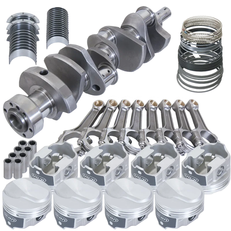 Eagle 18320L100, Chevy 454 1Pc 4.000in Crank 6.135in I-Beam Rods 18.3cc 4.350in Pistons Rotating Assembly