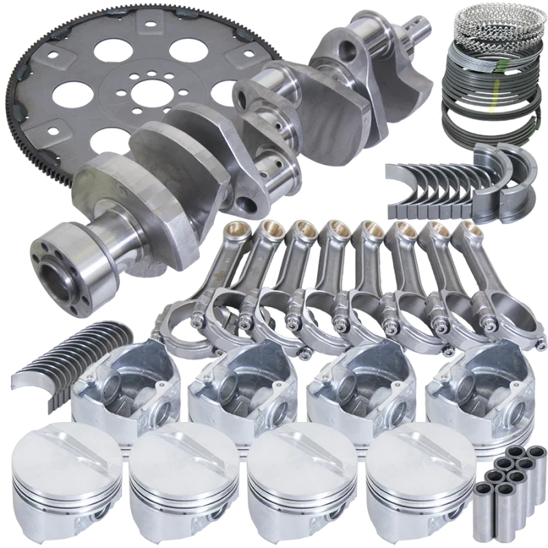 Eagle B13055L03068, Chevy 350 1Pc 3.750in Crank 5.700in I-Beam Rods 4.030in Pistons 168 Tooth FP Balanced Assembly