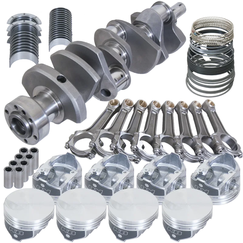 Eagle 18021L060, Chevy 454 1Pc 4.250in Crank 6.385in I-Beam Rod -3cc Flat Top 4.310in Pistons Rotating Assembly