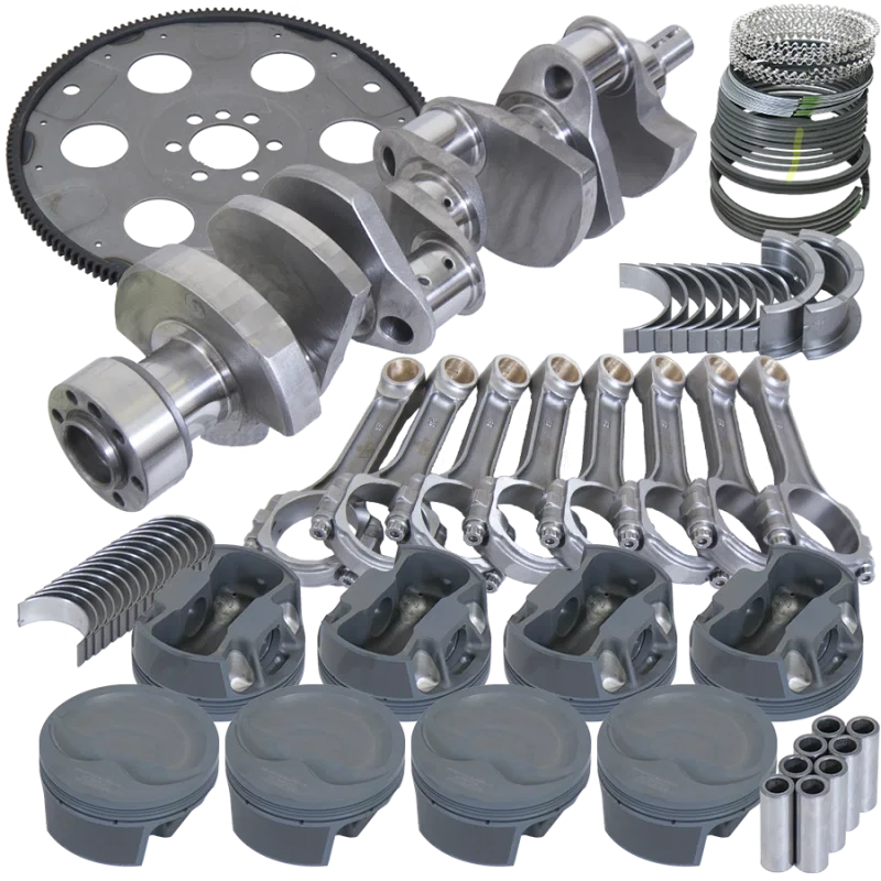 Eagle B13052L06053, Chevy 350 1Pc 3.750in Crank 6.000in I-Beam Rod 4.060in Pistons 153 Tooth FP Balanced Assembly
