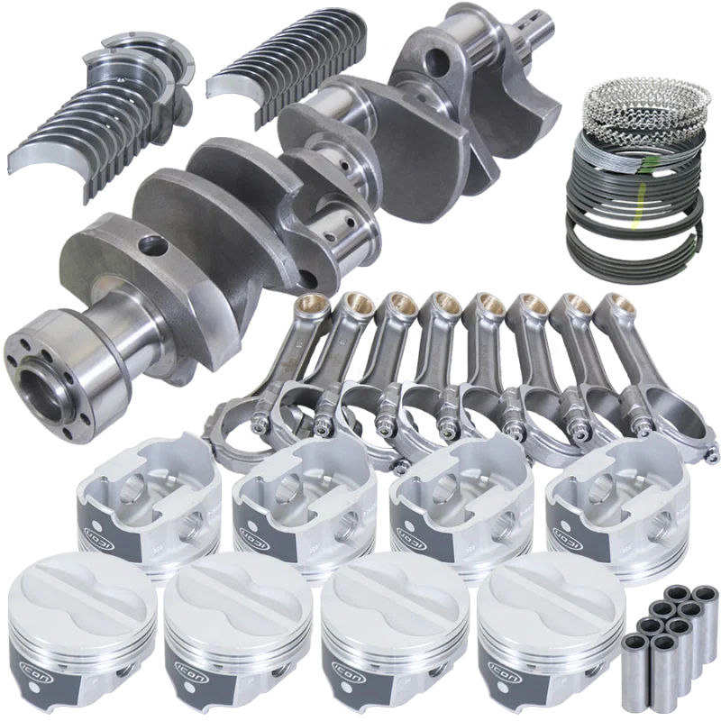 Eagle 13009L030, Chevy LT1350 1Pc 3.750in Crank 5.700in I-Beam Rods -10cc 4.030in Pistons Rotating Assembly
