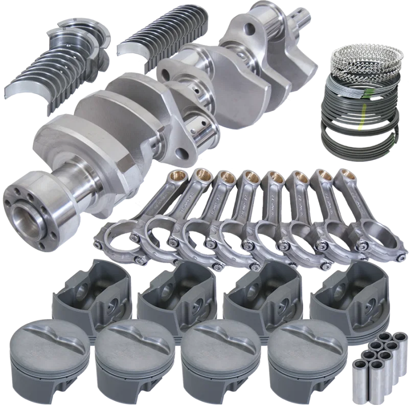 Eagle 62108040, Chevy LT1 350 1Pc 3.750in Crank 5.700in I-Beam Rods -5cc 4.040in Pistons Rotating Assembly