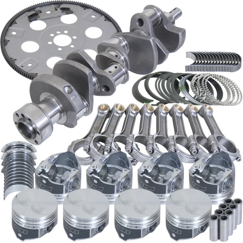 Eagle B13101L06068, Chevy 305 1Pc 3.480in Crank 5.700in I-Beam Rods 3.796in Pistons 168 Tooth FP Balanced Assembly
