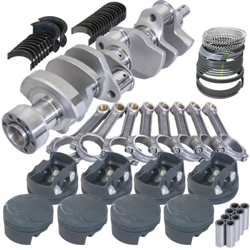 Eagle 62112030, Chevy LT1 350 1Pc 3.750in Crank 6.000in I-Beam Rods 6cc Dome 4.030in Pistons Rotating Assembly
