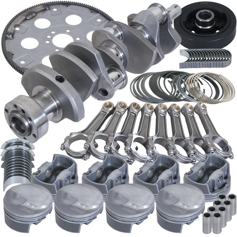 Eagle B18022L030, Chevy 454 1Pc 4.250in Crank 6.385in I-Beam Rods 4.280in Pistons 168 Tooth FP Balanced Assembly