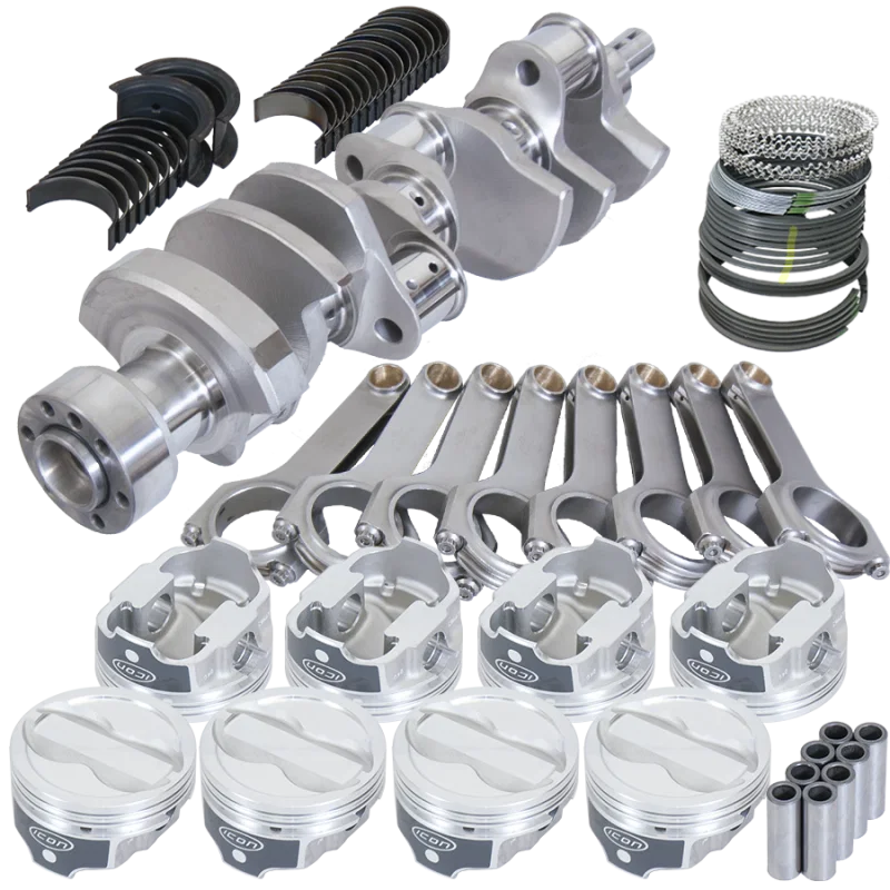 Eagle 12303L060, Chevy LT1 350 1Pc 3.750in Crank 6.000in H-Beam -18cc 4.060in Pistons Rotating Assembly