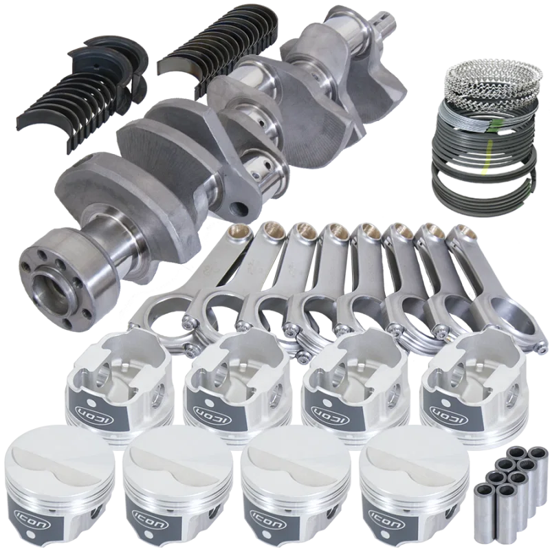 Eagle 12302L030, Chevy LT1 350 1Pc 3.480in Crank 5.700in H-Beam -3.7cc 4.030in Pistons Rotating Assembly